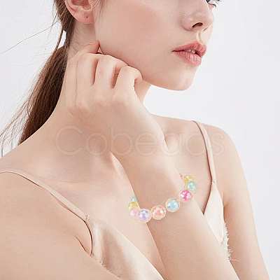 100Pcs Transparent Acrylic Beads TACR-SC0002-70-1