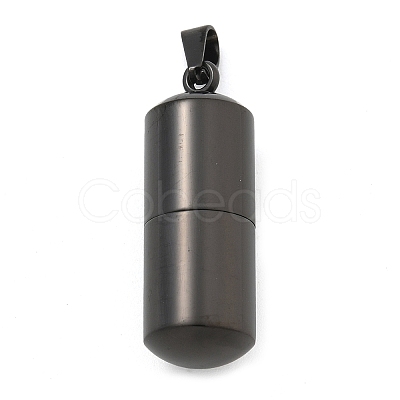 304 Stainless Steel Openable Urn Ashes Pendants STAS-M084-05C-1