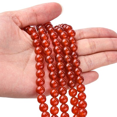 Natural Carnelian Beads Strands G-C076-8mm-2A-1