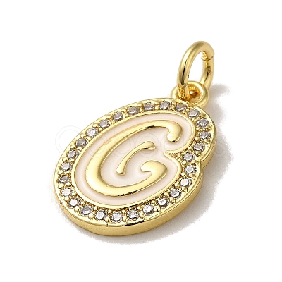 Brass Micro Pave Cubic Zirconia Pendants KK-K354-02G-G-1