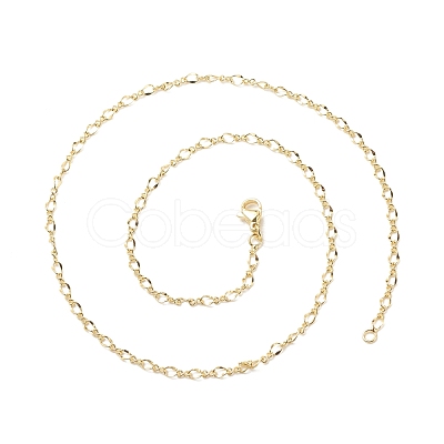 Brass Figaro Chains Necklace for Women NJEW-P265-02A-G-1