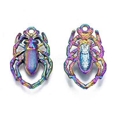 Rainbow Color Alloy Pendant Rhinestone Settings PALLOY-N156-182-NR-1