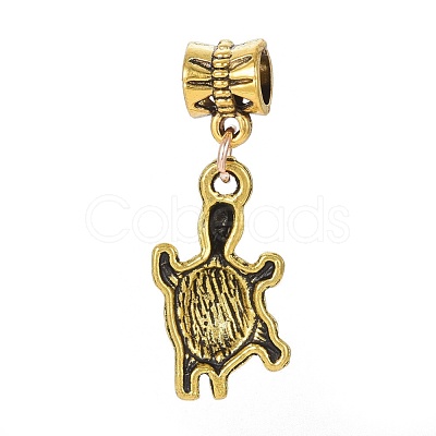 Tibetan Style Alloy European Dangle Charms MPDL-G013-12AG-1