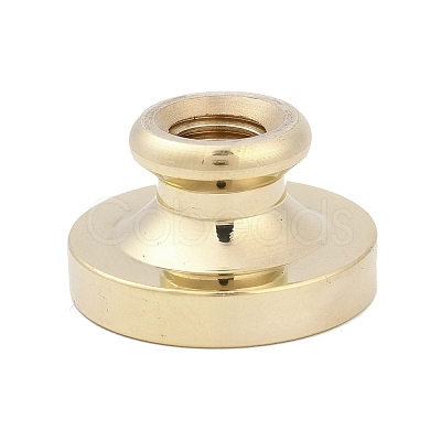 Golden Tone Crown Initial Wax Seal Brass Stamp Heads AJEW-A065-01Q-1