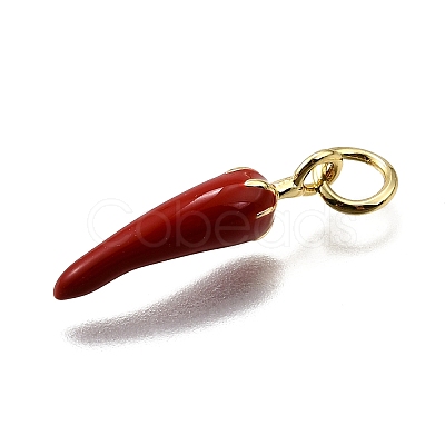 Brass Enamel Pendants KK-Z100-10G-01-1