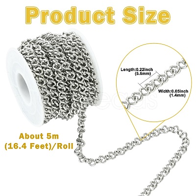 5M 1.4MM 304 Stainless Steel Twisted Chains CHS-CJ0001-38-1