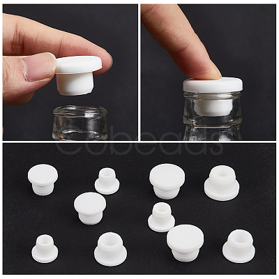 30Pcs 5 Styles Silicone Bottle Seal Plug AJEW-GF0007-97-1