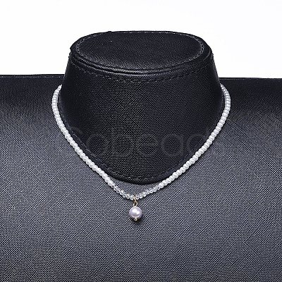 Glass Pearl Beads Pendants Necklaces NJEW-JN02564-1