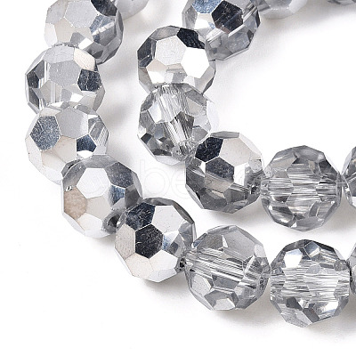 Transparent Electroplate Glass Beads Strands EGLA-A035-T8mm-M01-1