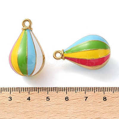 304 Stainless Steel Enamel Pendants SA-L002-16G-1