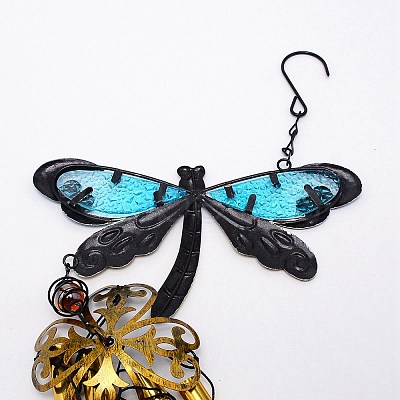 Iron Dragonfly Wind Chime Kit HJEW-TAC0008-02-1