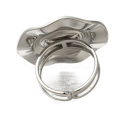 Anti-Tarnish 304 Stainless Steel Ring Components STAS-U031-03P-1