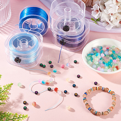 3 Boxes 3 Colors Flat Elastic Crystal String EW-TA0001-12B-1