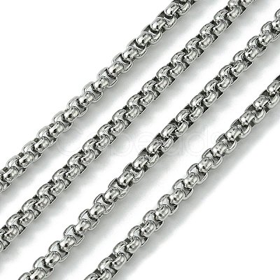 Tarnish Resistant 304 Stainless Steel Box Chains CHS-K001-37C-1