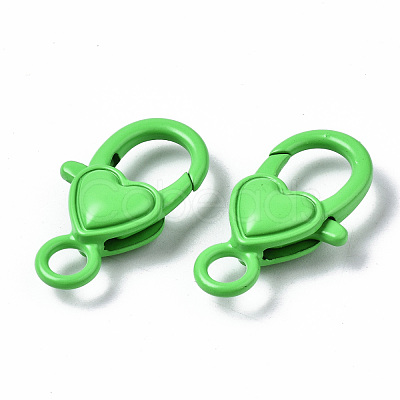 Spray Painted Eco-Friendly Alloy Lobster Claw Clasps PALLOY-T080-04-NR-1