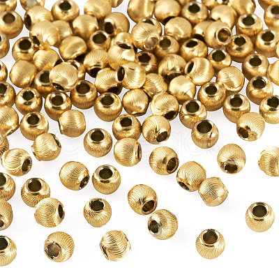 100Pcs Brass Beads KK-TA0008-53-1
