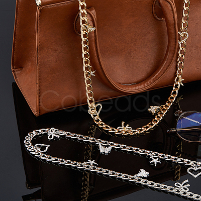 2Pcs Alloy Twisted Chain Bag Strap AJEW-FH00022-1