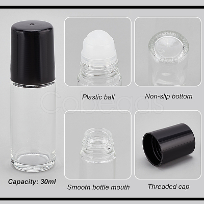 Transparent Glass Roller Ball Bottles AJEW-BC0007-35-1