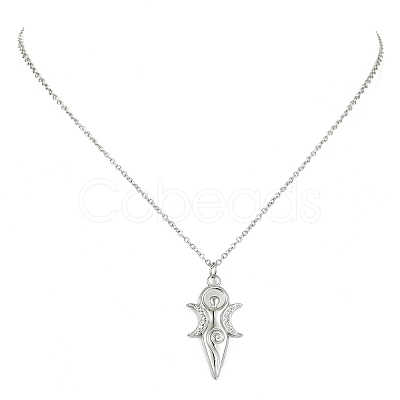 Non-Tarnish 304 Stainless Steel Pendant Necklace for Women NJEW-JN04387-1