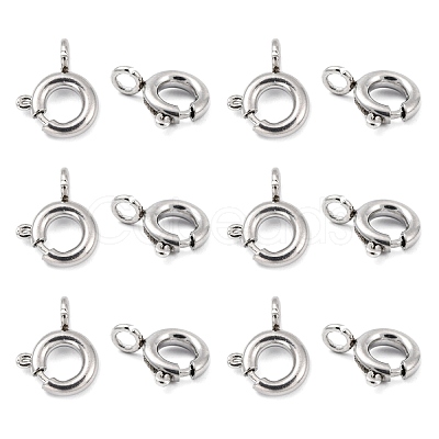 Tarnish Resistant 304 Stainless Steel Spring Ring Clasps STAS-R065-25-1