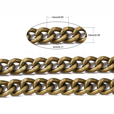 Iron Cuban Link Chains CH-R013-14x10x3-AB-1