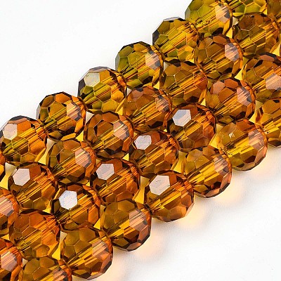 Baking Paint Transparent Glass Beads X1-DGLA-A035-T10mm-A05-1