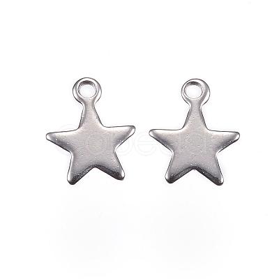 Tarnish Resistant 201 Stainless Steel Charms STAS-F039-04A-P-1