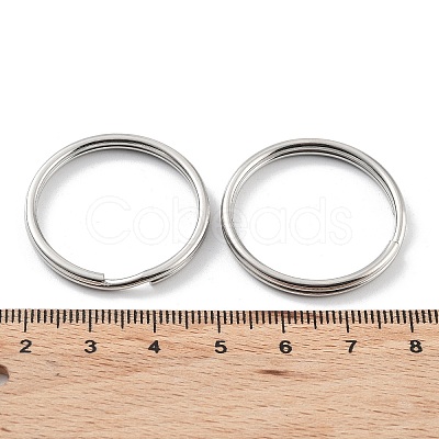 Non-Tarnish 304 Stainless Steel Split Key Rings STAS-Q314-02G-P-1