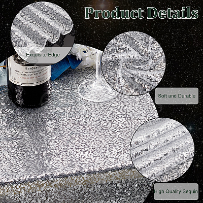 Polyester Sequin Table Runners AJEW-WH0248-487A-1