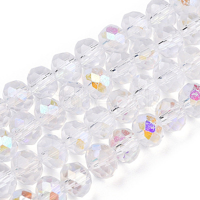 Electroplate Glass Beads Strands EGLA-A034-T6mm-B33-1