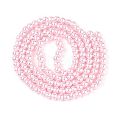 Baking Paint Pearlized Glass Pearl Round Bead Strands X-HY-Q003-6mm-05-01-1