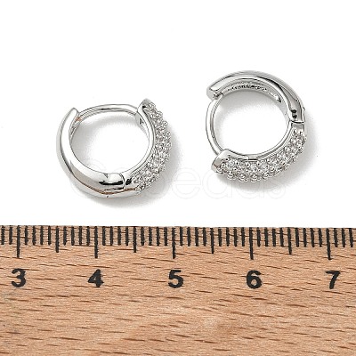 SHEGRACE Brass Micro Pave Cubic Zirconia Huggie Hoop Earrings XGRQ4G980-669P-1