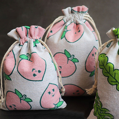 Rectangle Cotton & Linen Drawstring Pouches ABAG-TAC0010-01-1