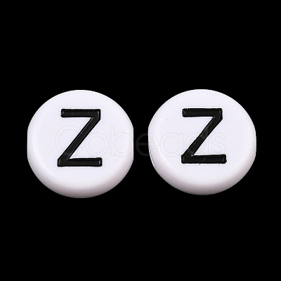Opaque White Acrylic European Beads AC-CBA3BDD-01Z-1
