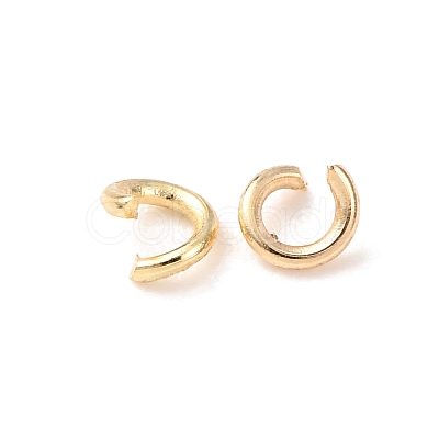 Brass Open Jump Rings KK-G604-08G-14-1