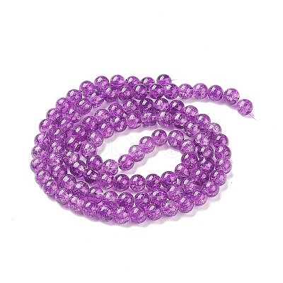 Crackle Glass Beads Strands CCG-Q001-10mm-M-1