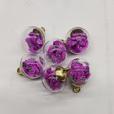 Transparent Glass Globe Pendants GLAA-WH0026-01B-1