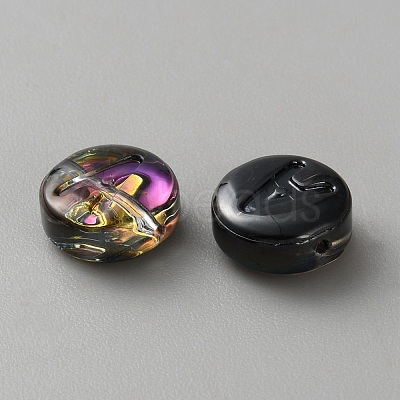 Transparent Electroplated UV Plating Glass Beads GLAA-TAC0024-12C-A-1