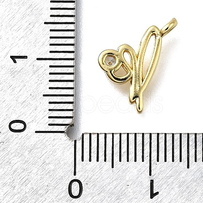 Brass Micro Pave Cubic Zirconia Pendants KK-B132-12G-K-1