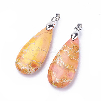 Natural Regalite/Imperial Jasper/Sea Sediment Jasper Pendants G-L515-02B-1