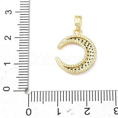 Brass Rhinestone Pendants RB-CBACCCF-01G-1