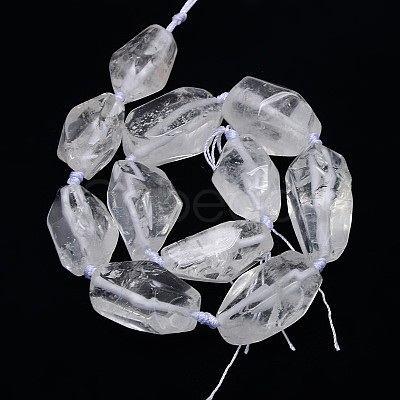 Natural Gemstone Quartz Crystal Beads Strands G-L159-09-1