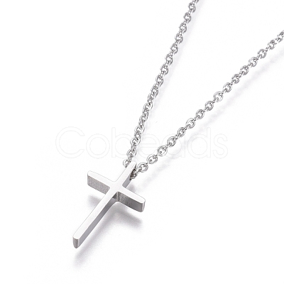 Non-Tarnish 304 Stainless Steel Pendant Necklaces NJEW-F274-03P-B-1