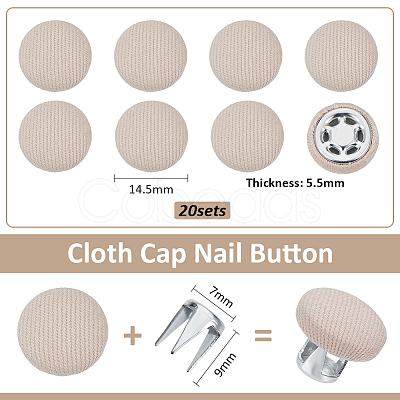 Cotton Cap Top Buttons BUTT-BC0001-13C-1