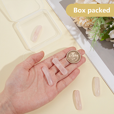 5Pcs Natural Rose Quartz Connector Charms G-BC0001-56B-1