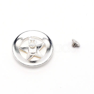 1-Hole Alloy Decorative Rivets PALLOY-WH0092-13S-1