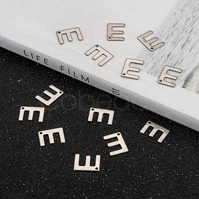 Tarnish Resistant 304 Stainless Steel Letter Charms X-STAS-O072-E-1