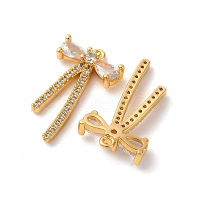 Brass Micro Pave Cubic Zirconia Pendants KK-F898-01G-1