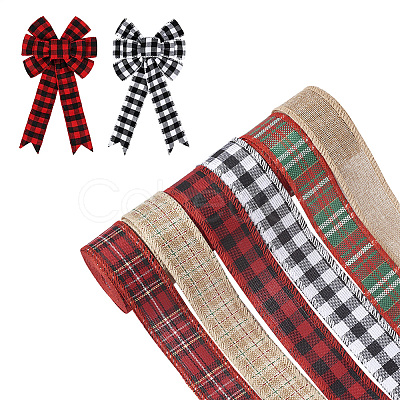6 rolls 6 Style Polyester Ribbons OCOR-PJ0001-005-1
