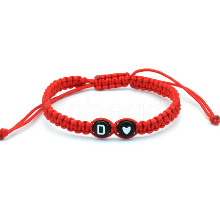 Resin Beads Braided Bead Bracelets FS-WG108B7-04-1